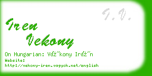 iren vekony business card